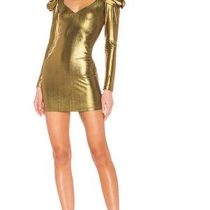 Amanda Uprichard Cinderella dress Gold  S nwot